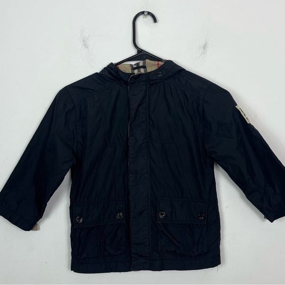 Burberry Unisex Black Weather-Proof Jacket Sz 4Y/104cm - Picture 2 of 13